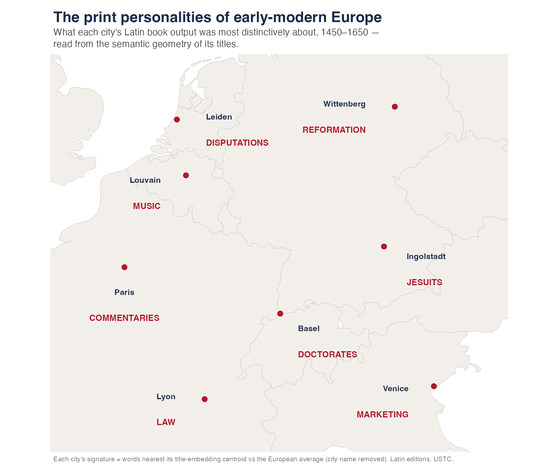 Map of city print personalities